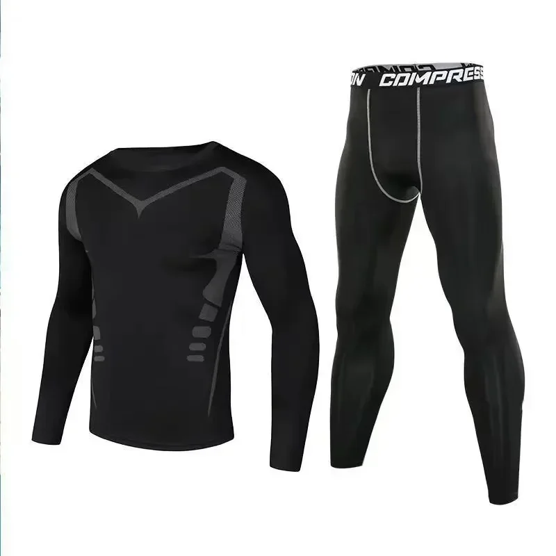 

Quick-drying sportswear, men's running wear, breathable men's casual wear, long sleeves and long pants, autumn