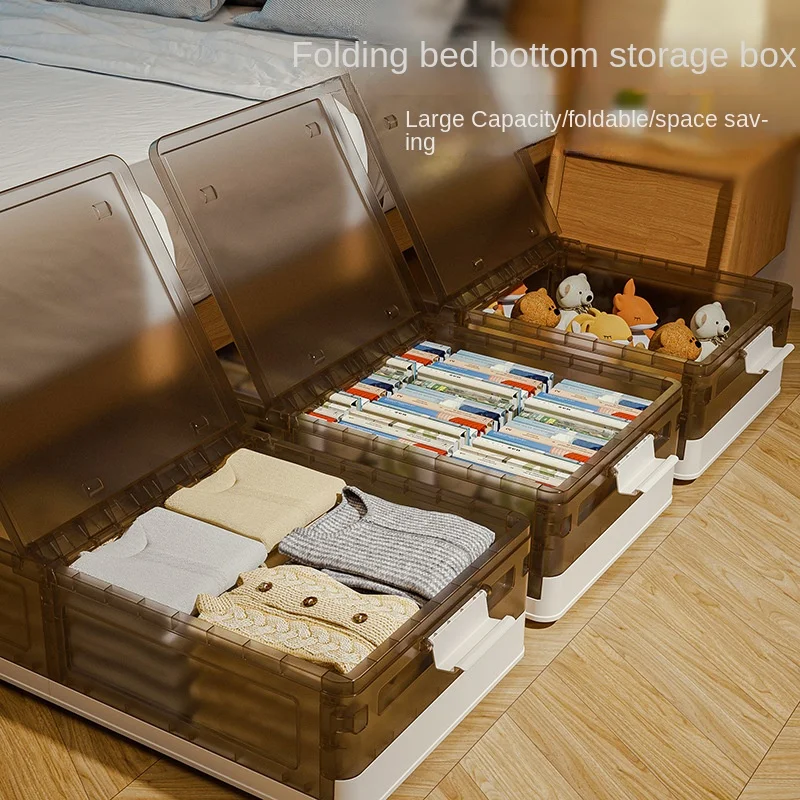 

Foldable Storage Organizers Clothes Blanket Quilt Organizer Box Large Capacity Closet Sweater Storage Clothes Plastic Cabinet