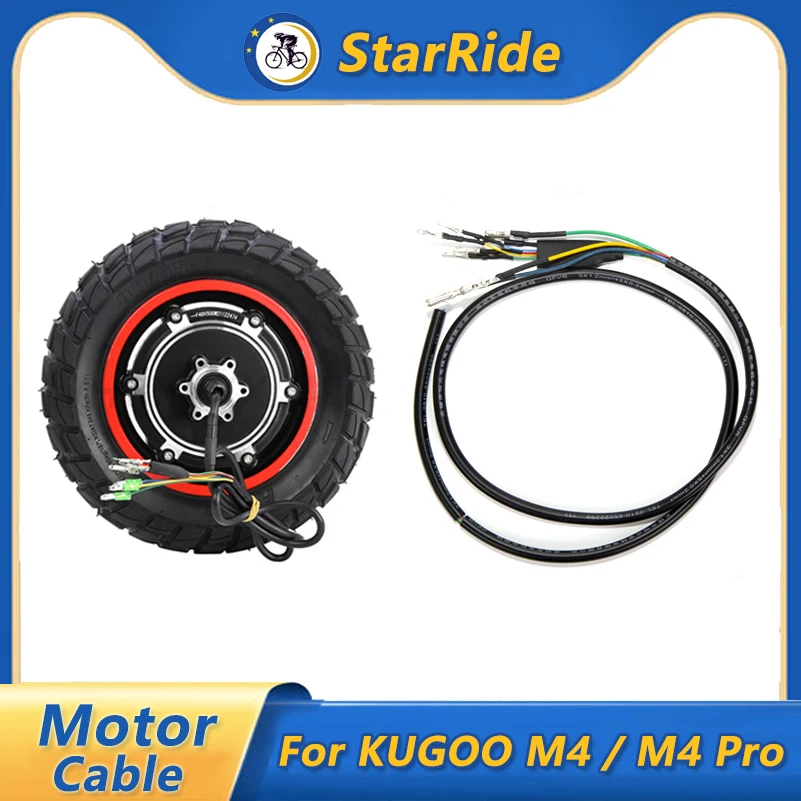 Cavo motore da 10 pollici per KUGOO M4 / M4 Pro Scooter elettrico Hall Senor connettore cavalletto 250w 350w 500w parti di riparazione del filo del