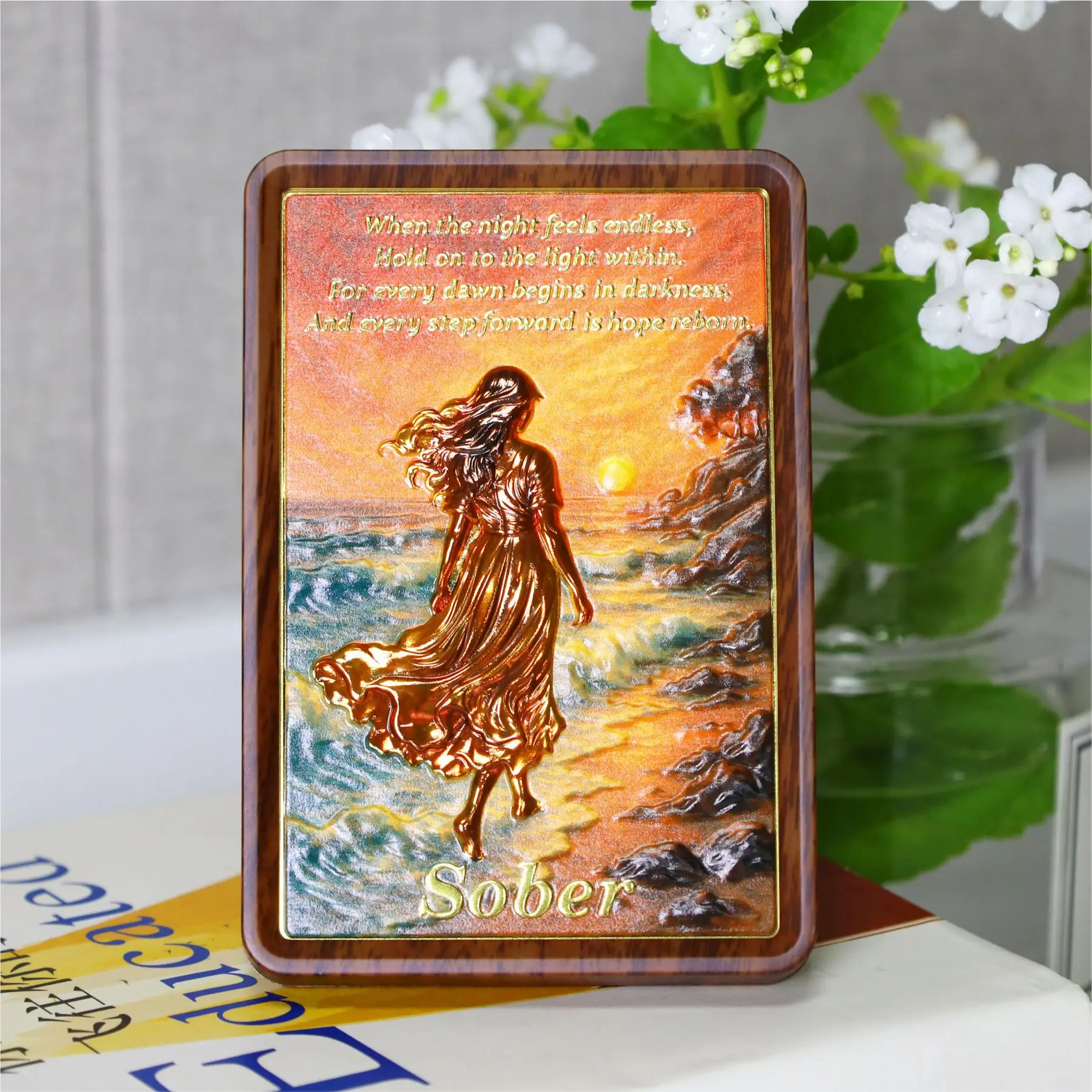 Beach Scenic Area Architectural Handicrafts Ornaments Sober Hold on The Light Within Badges