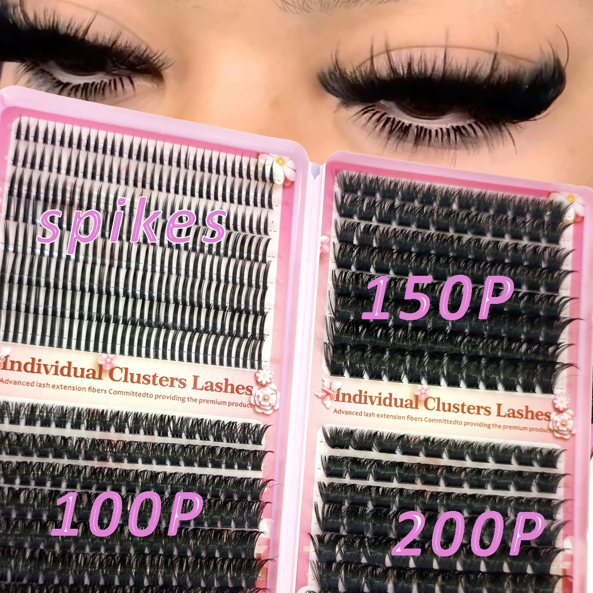 32 Rows Large Capacity Eyelashes Extension Professional Individual Cluster DIY Lashes Natural False Eyelashes Makeup Products