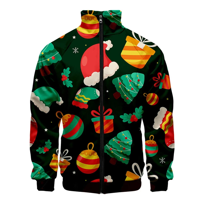 

2024 Christmas Fashion Men's Jackets 3d Print Short Sleeve Casual Christmas Coat Holiday Men Women Kids Clothing Hawaiian Coats