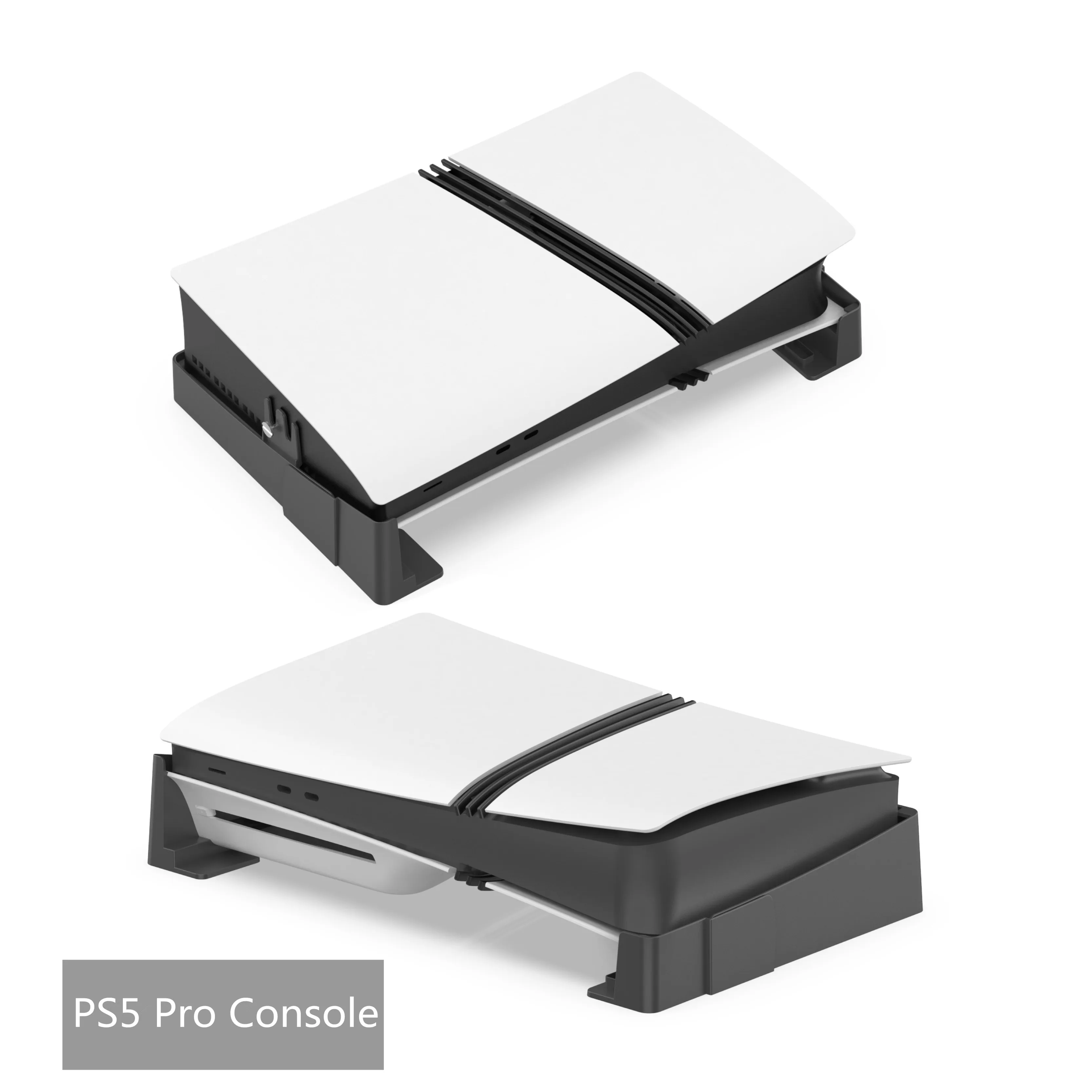 PS5/Slim/Pro Horizontaler Ständer für Disc- und Digital-Konsolen, Schützender Stabiler PlayStation 5 Ständer, Skalierbares Design für PS5-Zubehör – Detail 15