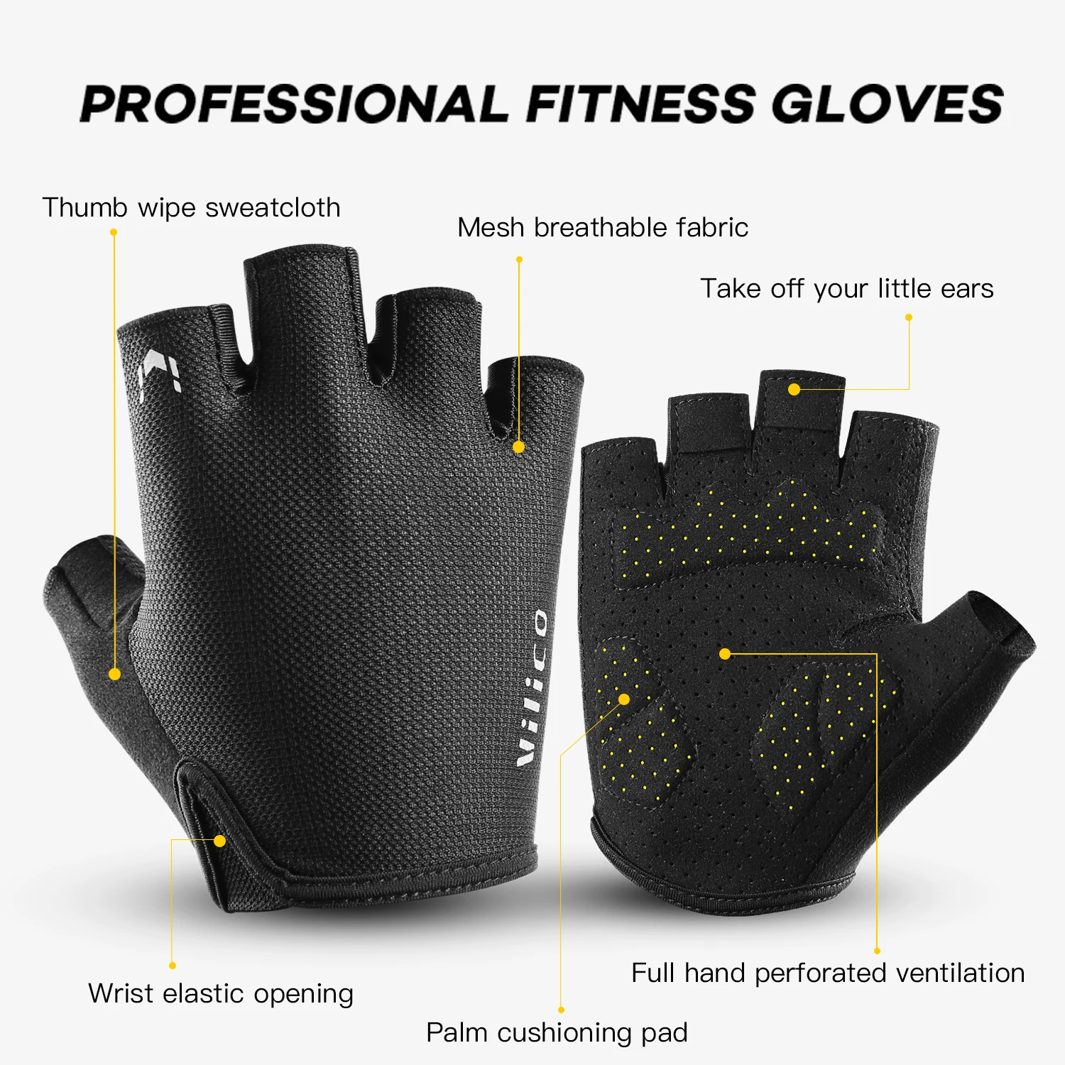 Thumbnail 2 - #36 Latest Half Finger Cycling Gloves Offers