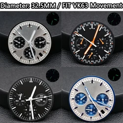 The 32.5MM green luminous dial hands are suitable for VK63 movement watch accessories and VK63 watch accessory maintenance tools