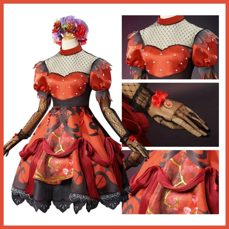 Juego Identity VMemory Cosplay disfraz niña señorita Granada princesa vestido peluca mujer Kawaii lindo carnaval H8;c'4,t;6.j'2;