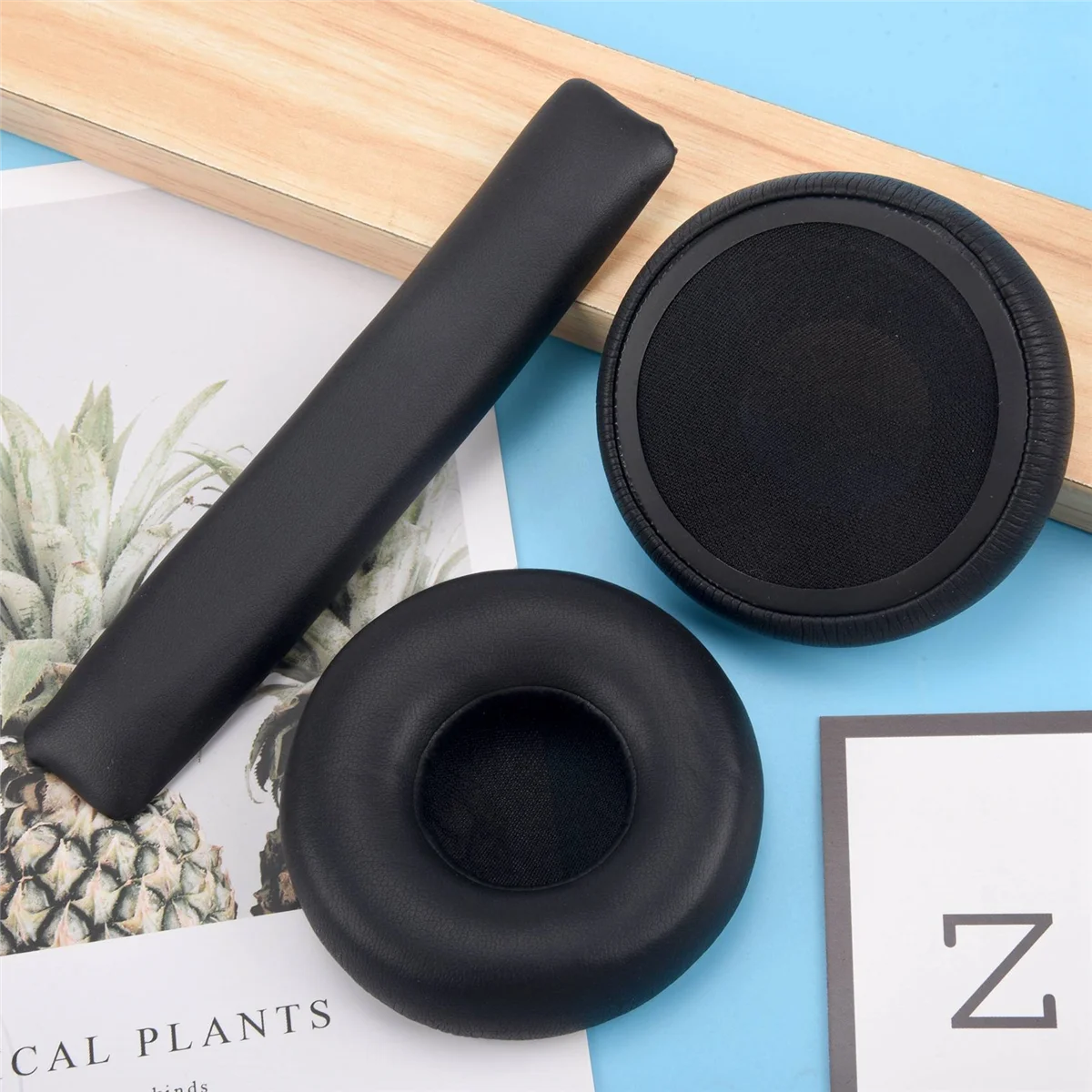 وسادات الأذن غطاء الوسادة عصابة رأس جلدية استبدال شعاع الرأس لسماعات JBL Synchros E40BT E40 بلوتوث 1 Set