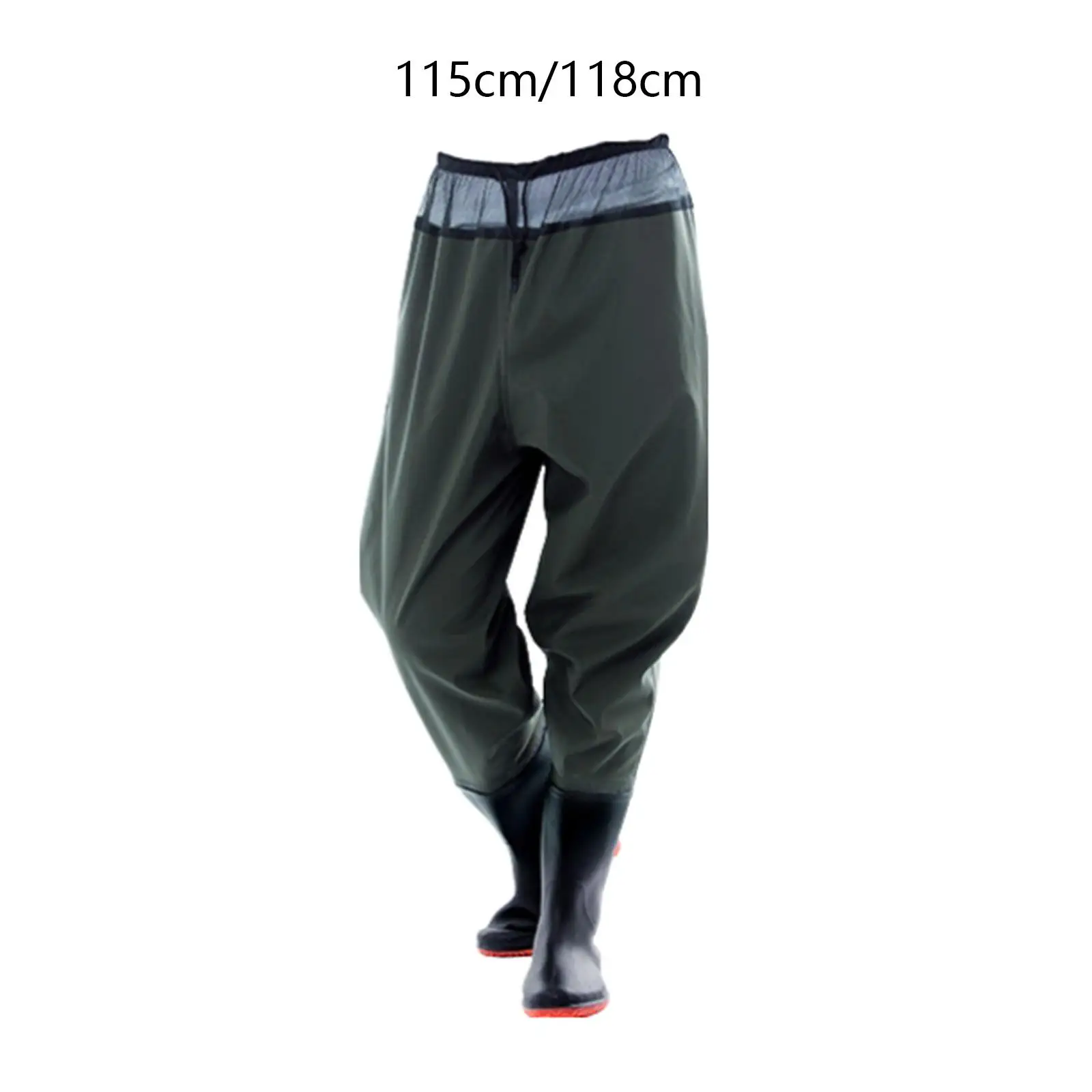 Fishing Waders Waterproof Anti Skid Waist Stockingfoot with Boots Waist Waders