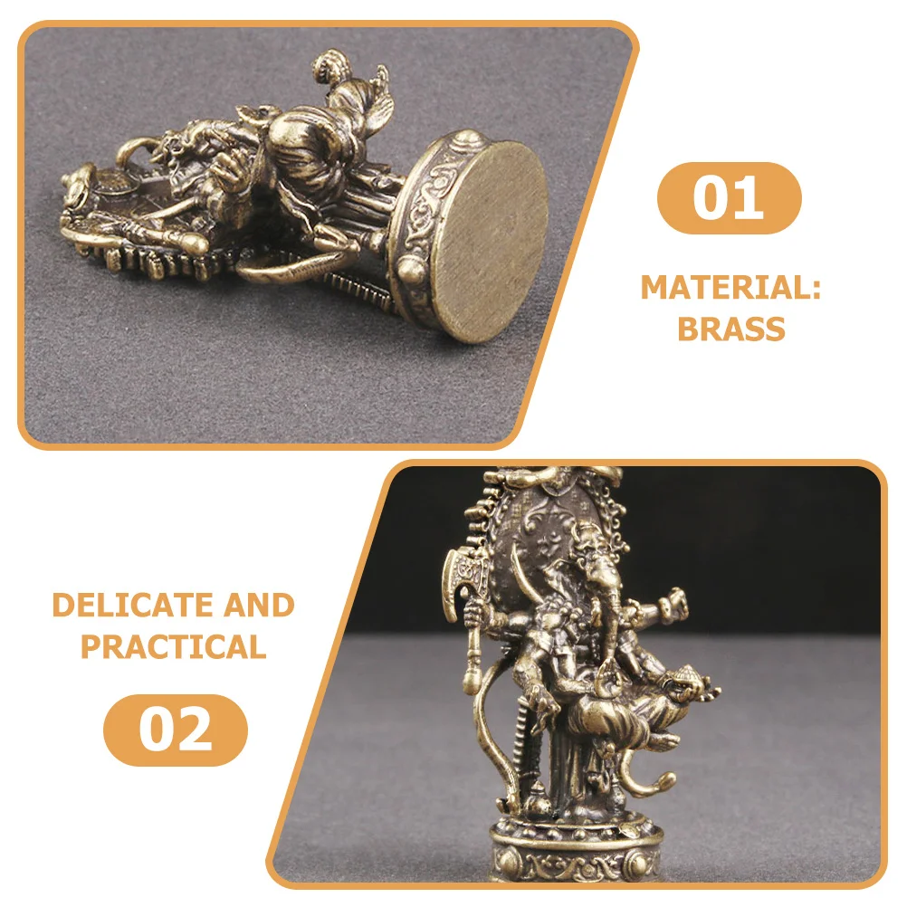 

Elegant Ganesha Statue in Brass Retro for Living Room Dining Area Yard Altar Indoor Outdoor Decoration
