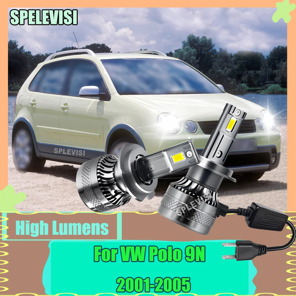 

499 477 H7 Headlamp LED Headlight CANBUS Ready High Power 6000K 12V Car Lamp For Volkswagen VW Polo 9N 2001 2002 2003 2004 2005