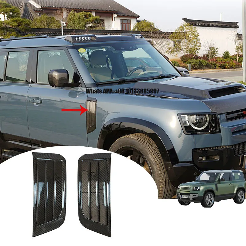 

Carbon Fiber Shark Gill Side Fender air Vent Brush Exterior Accessories for Land Rover Defender 2020-2025