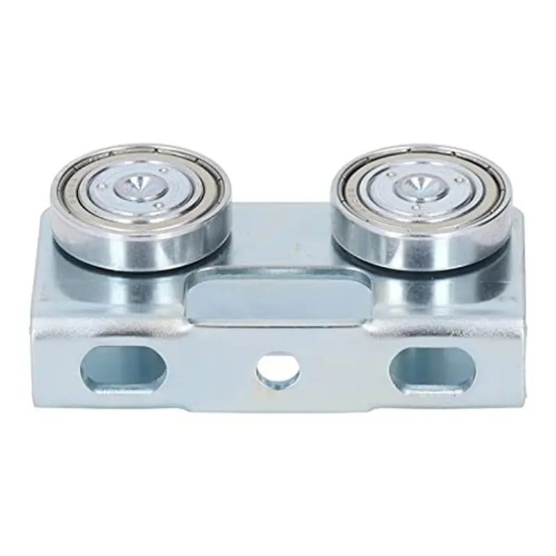 ABUN-Alloy Steel Silver Trolley Assembly 4 Wheel Roller System For Home Doors Wardrobe Cabinets Stable And Safe 1 Unit