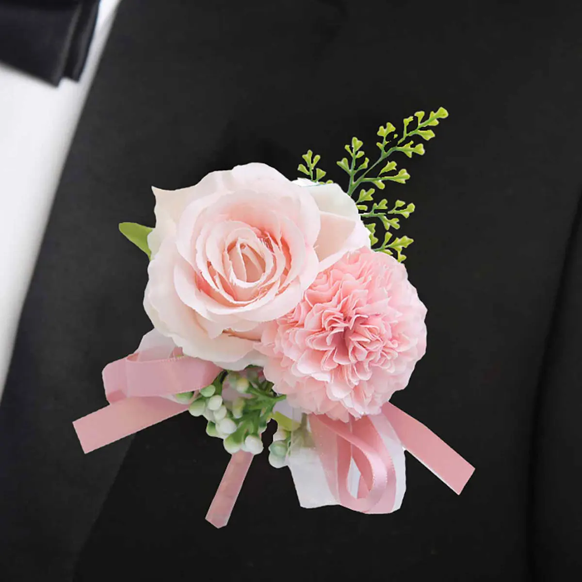 Multi-Color Options Available for Men's Wedding Boutonnieres, Artificial Rose Suit Lapel Pins, Groom and Groomsman Dress Pins, Specifically for Weddings / Balls image 3