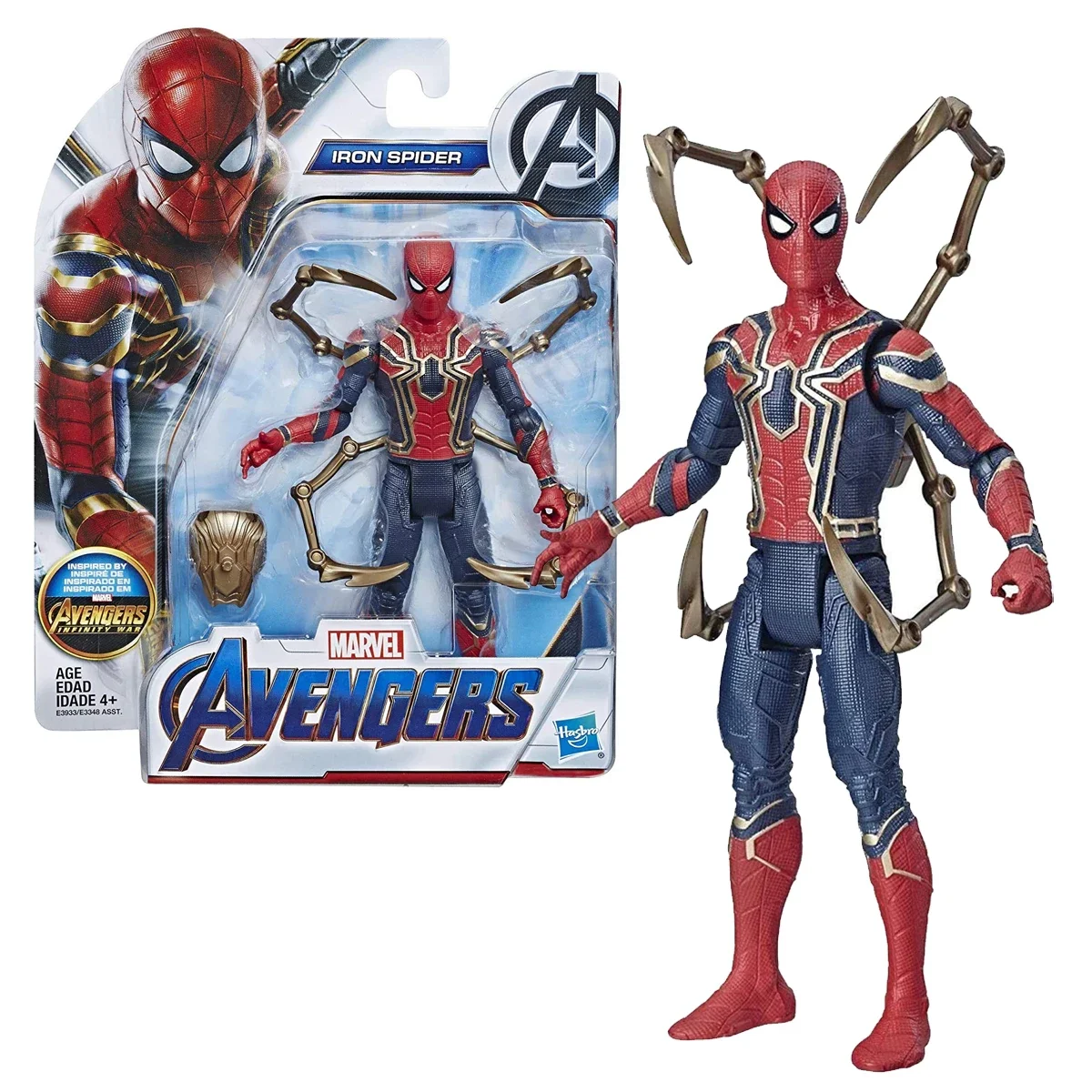 

Hasbro Мстители Marvel Железный паук 6-классная игрушка-фигурка супергероя Marvel E3933
