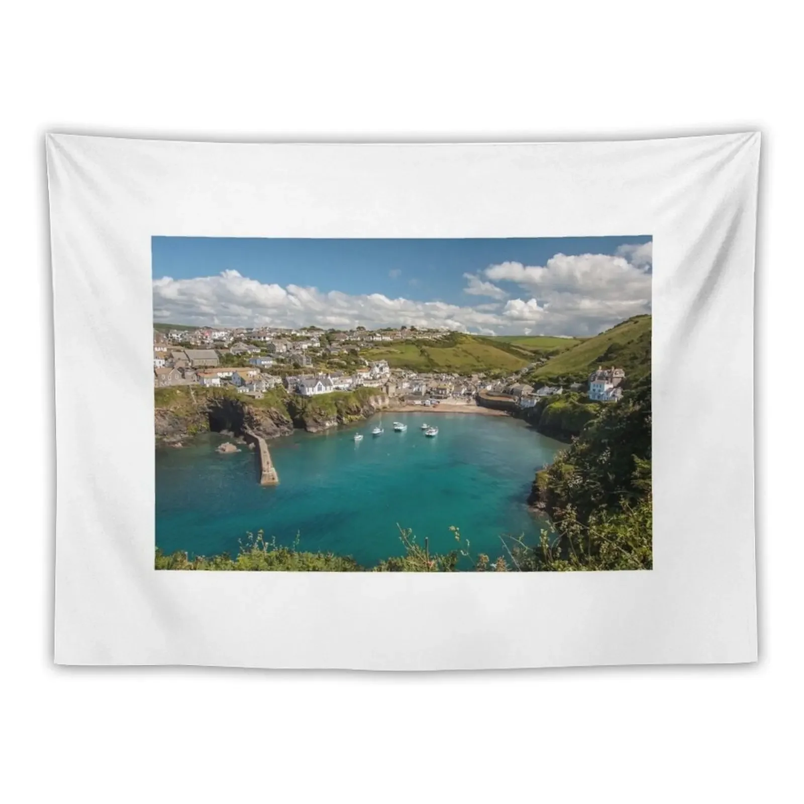 

Port Isaac Harbour view Tapestry Home Decorators Aesthetic Room Decors Room Decorations Aesthetic Hanging Wall Tapestry