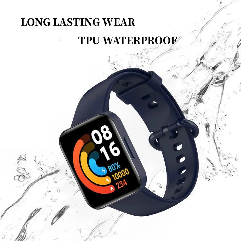 Watch Straps For Redmi Watch 2 Strap Replacement Silicone Strap For Xiaomi Mi Watch Lite POCO Smart Watch Strap Correa Bracelet