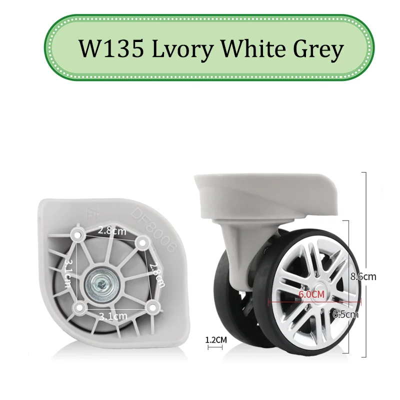 Suitable For HanKe W135 Universal Wheel Trolley Case Wheel Replacement Luggage Pulley Sliding Casters Wear-resistant Repair
