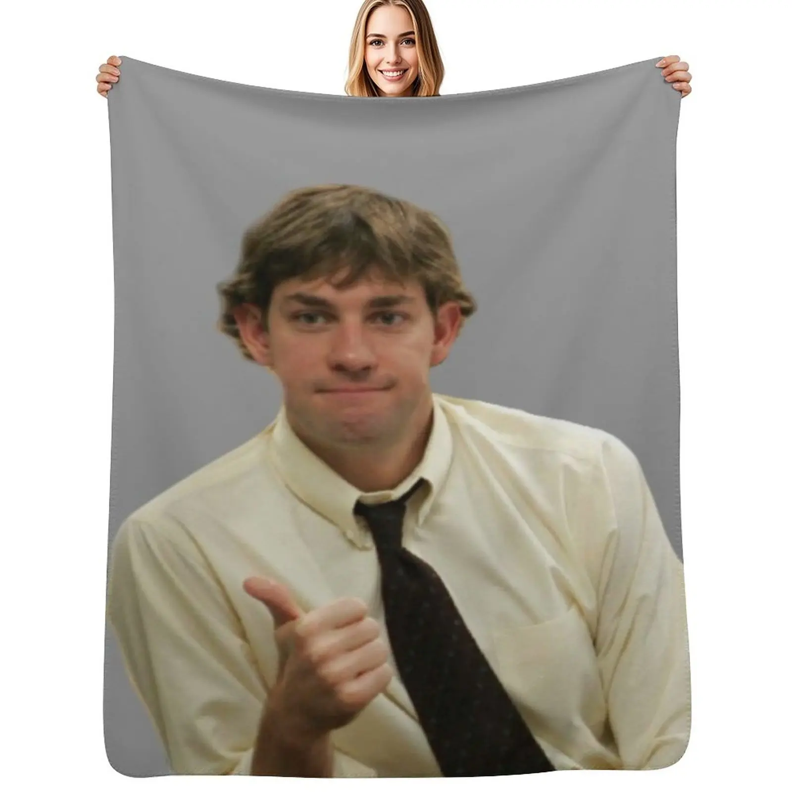 Jim halpert Thumbs Up Throw Blanket Bed covers Large Baby halloween Luxury St Winter beds Blankets