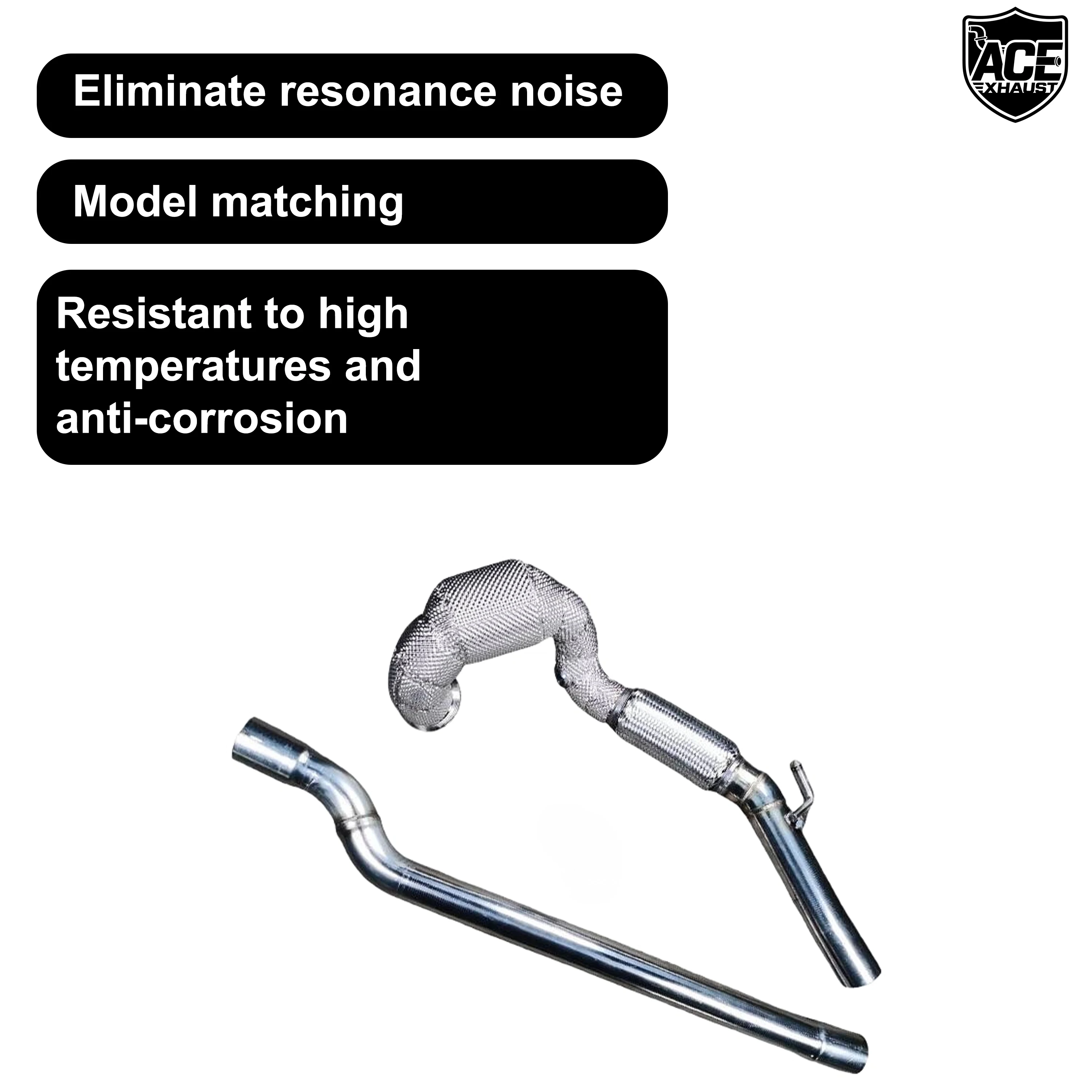 ACE Passend für Audi Q3 2.0T Edelstahl-Downpipe ohne Druckgeräusch Plug & Play Hochwertiges Leistungs-Auspuffrohr – Detail 9
