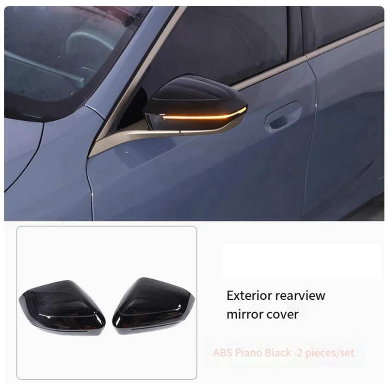 NEW-Car Rearview Mirror Cover For BMW 5 Series I5 2024 Present Rear View Mirror Trim Decorate Modified