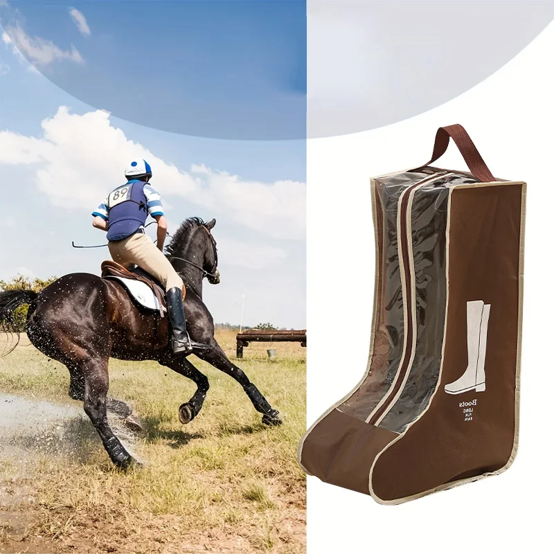 Durable Pvc Non-woven Fabric Equestrian Boot Carrying Bag Ergonomic Design Sturdy Handles Horse Gear Riding Accessories