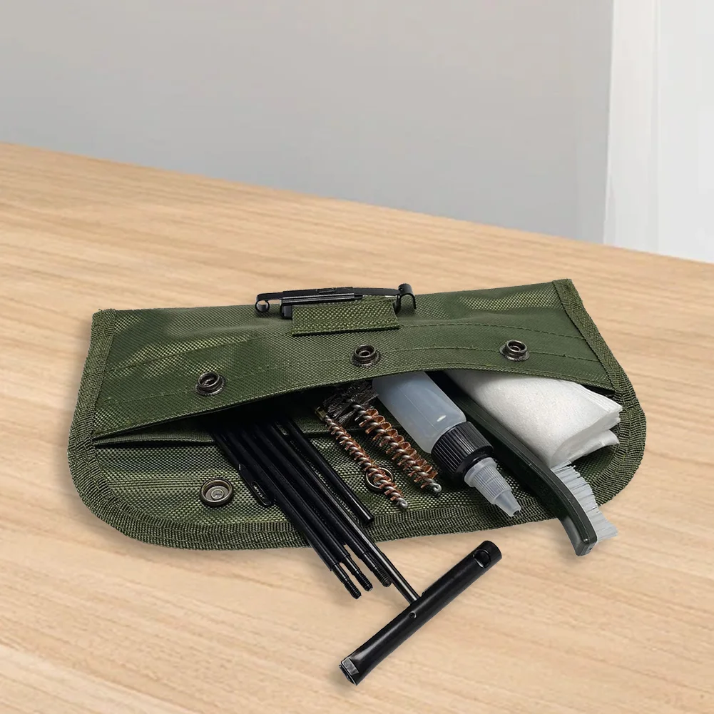12pcs/Set Pistol Handguns Rod Cleaner Brush Tools with Pouch Pistol Cleaner Gun Cleaner Set for .22LR .223 .257 view 3
