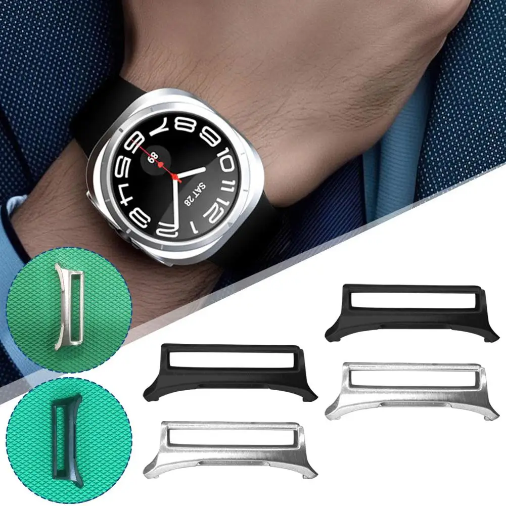 1 Pair Adapter For Watch 7 Ultra 47mm Stainless Steel Metal Connector For Watch 7 Ultra Watch Accessories W6h0