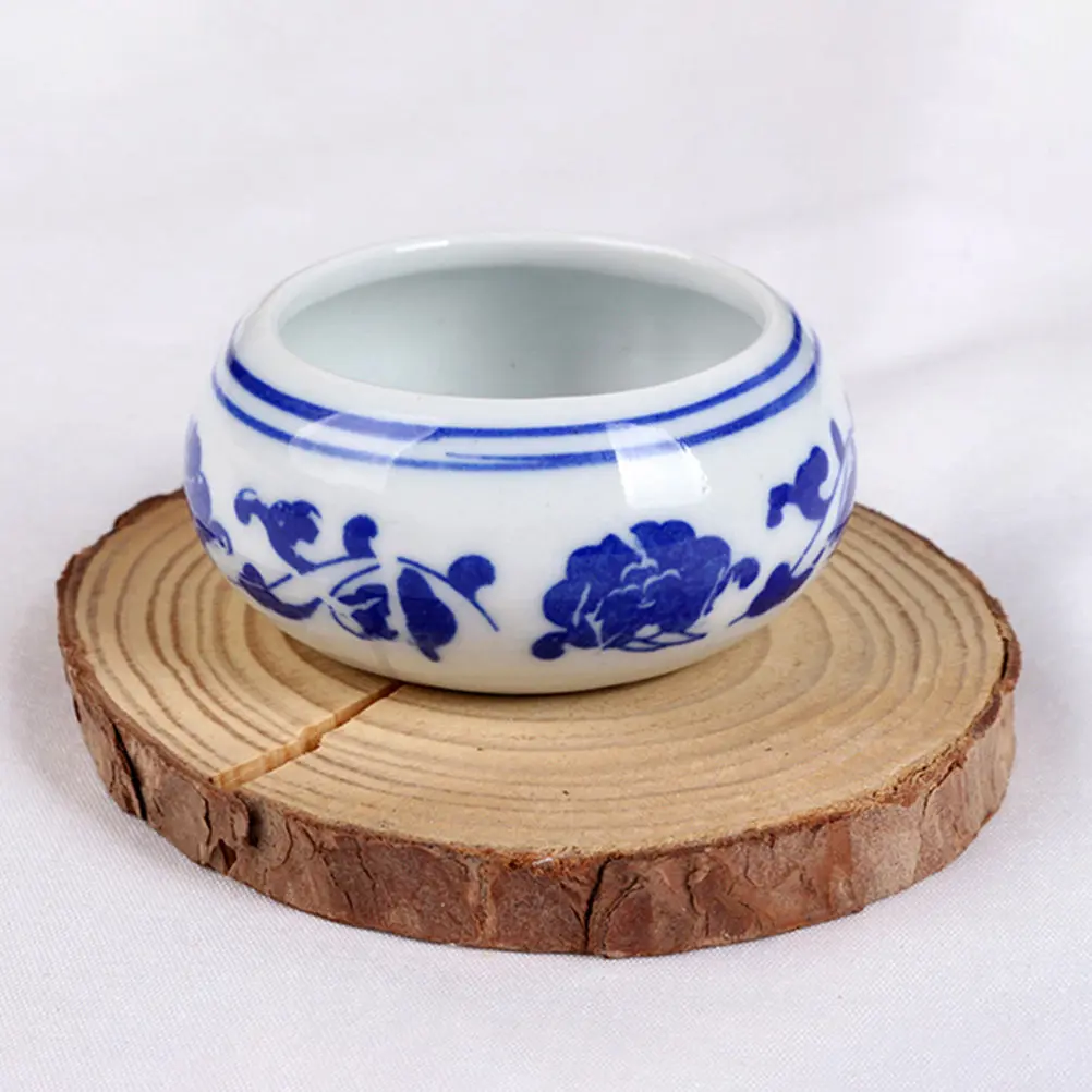 6Pcs Ink Dish Creative Ceramic Calligraphy Brush Tray Lightweight Portable Ink Storage Container for Study Stationery