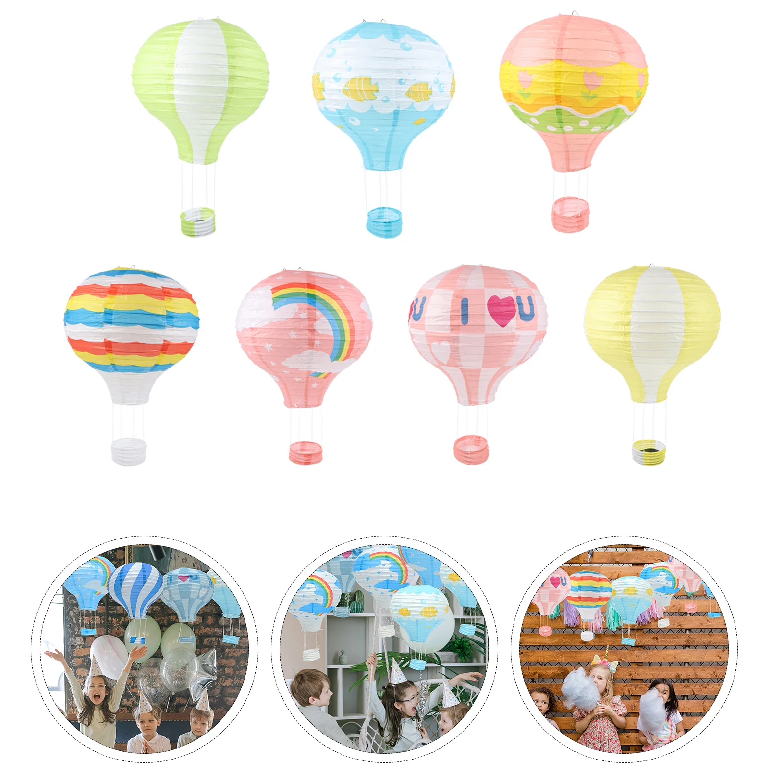 10 Pcs Lantern Paper Ballon Balloons Lanterns Party Hot Air Ballons Commemorate