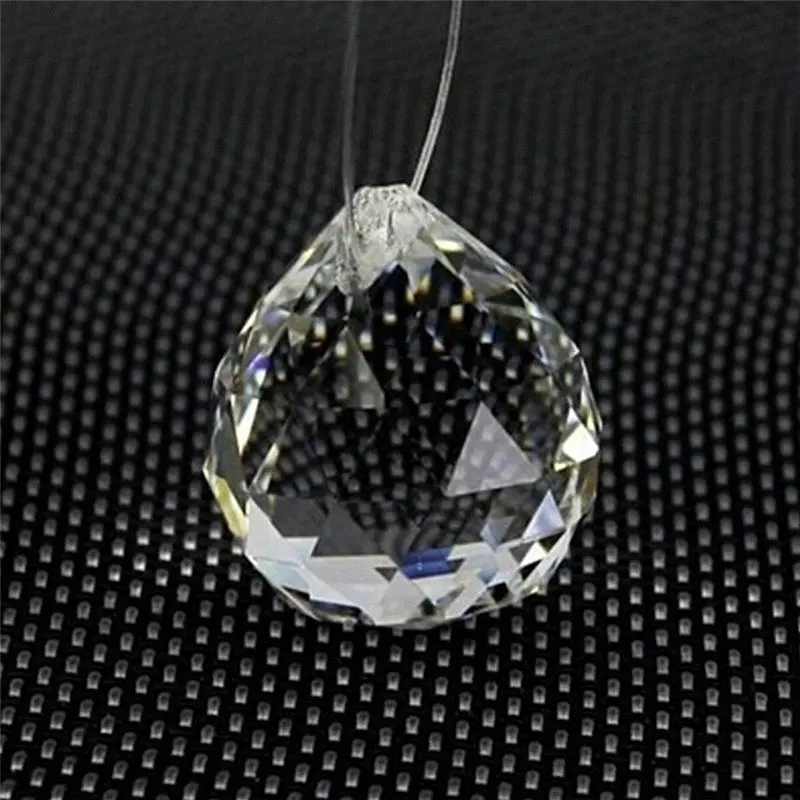 Prismes de boule d'éclairage en cristal transparent, décor de lustre de rideau de bricolage, ornement de fête de mariage à la maison, 30mm, 40mm