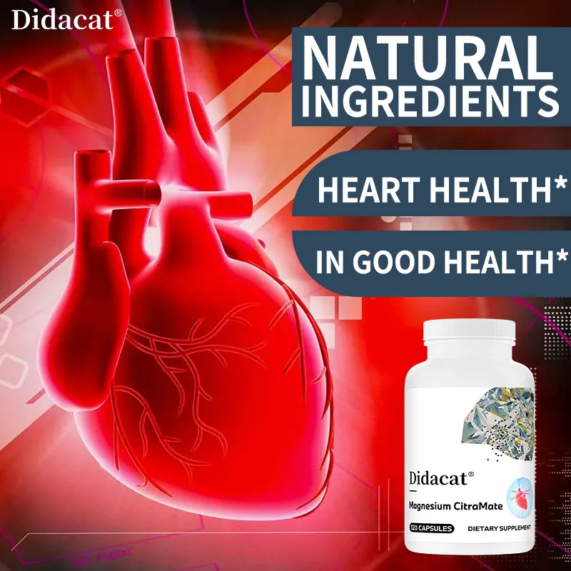 Magnesium Citrate Capsules, Supports Nervous System Health, Improves Sleep, Relieves Constipation, Easy To Swallow
