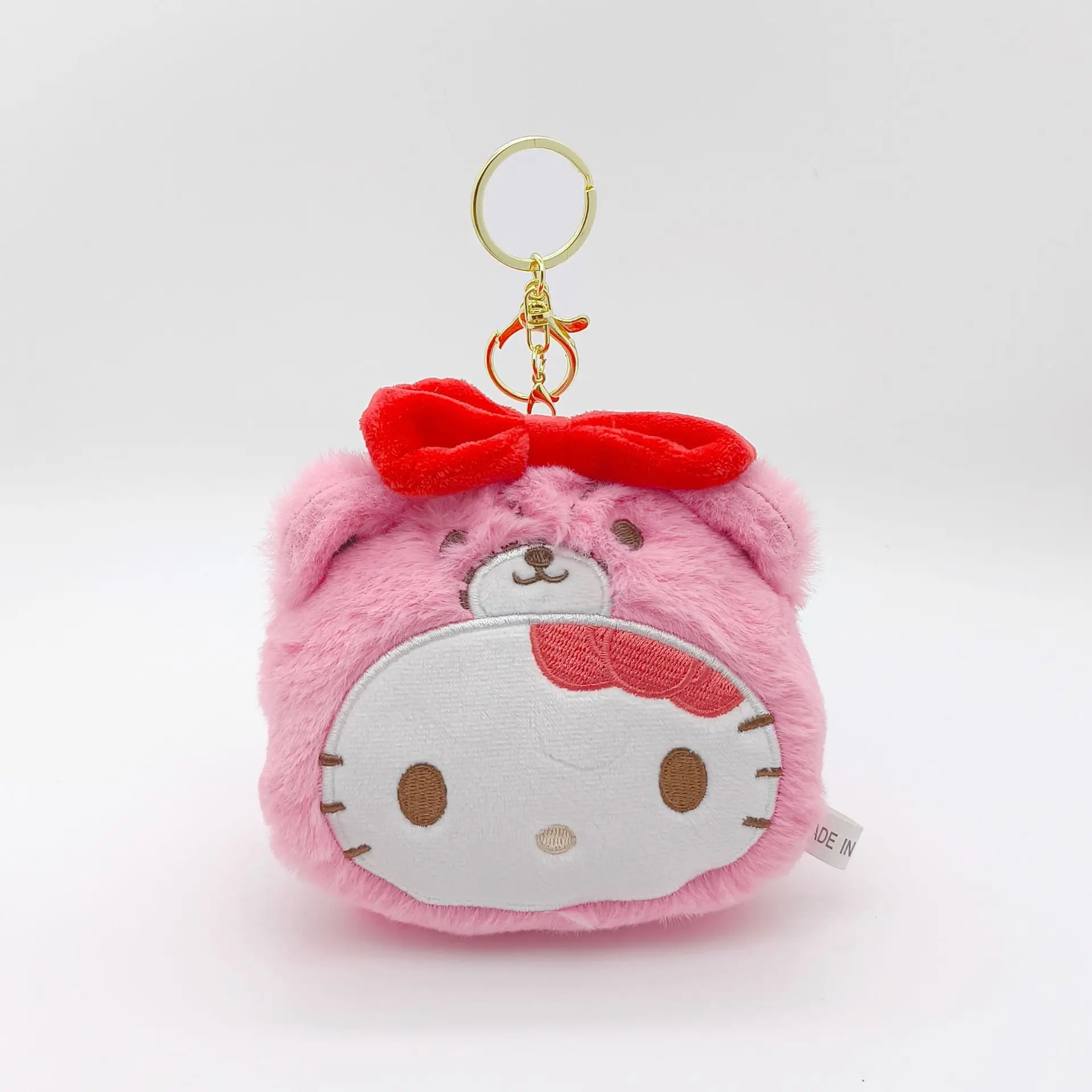 かわいいハローキティぬいぐるみキーホルダー財布サンリオ漫画ペンダント財布ポータブルコインポーチバックパックアクセサリー収納袋ギフト