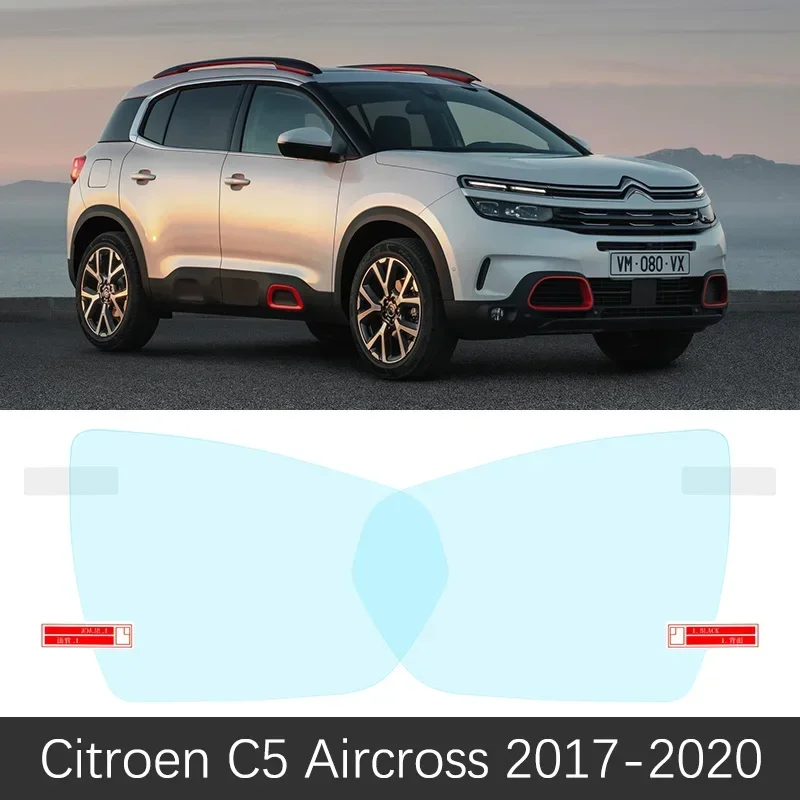 Full Cover Anti Fog Film For Citroen C5 Aircross C5-Aircross 2017~2020 Rainproof Rearview Mirror Car Sticker Accessories