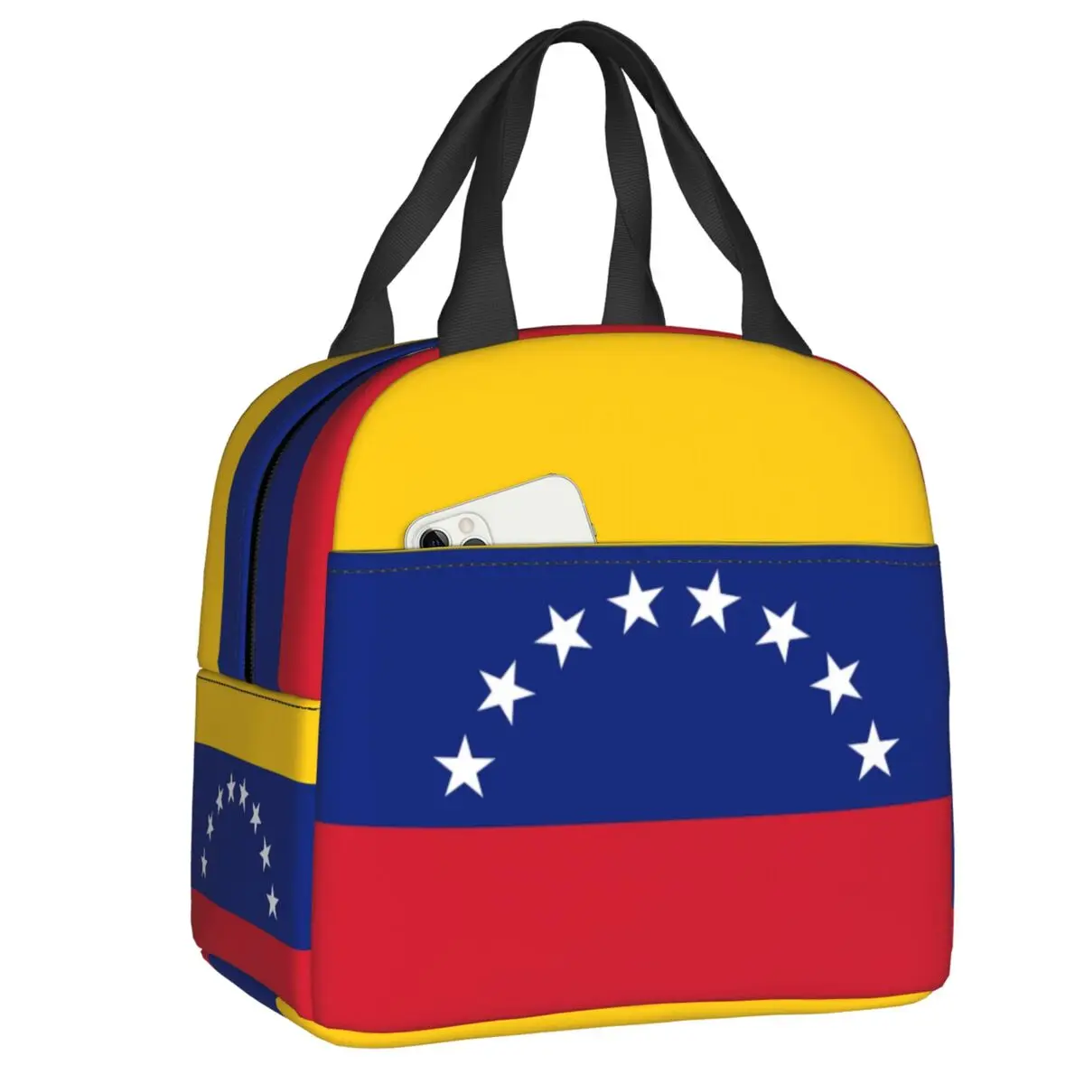 

Custom Venezuela Flag Insulated Lunch Bag for Work School Resuable Thermal Cooler Bento Box Women Children