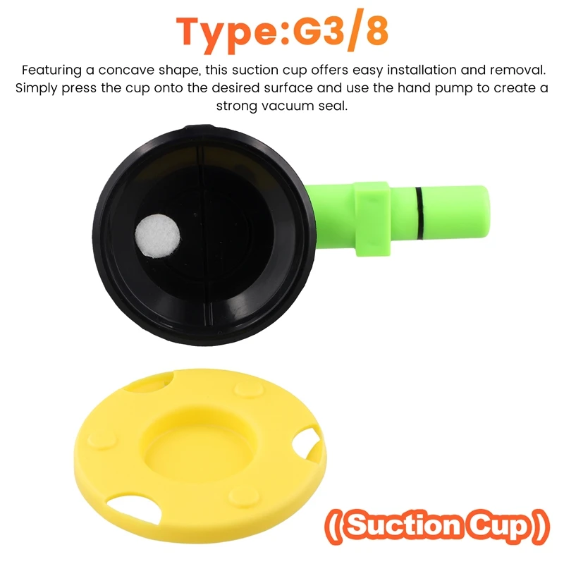 Ventosa de bomba manual de alta resistencia, ventosa cóncava de 3 ", 75Mm, con perno roscado G3/8