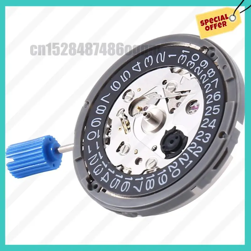 -ABJZ NH35 حركة تاريخ عالي الدقة عند 3 عجلة التاريخ 24 جوهرة أوتوماتيكية ذاتية الملء باللون الأسود