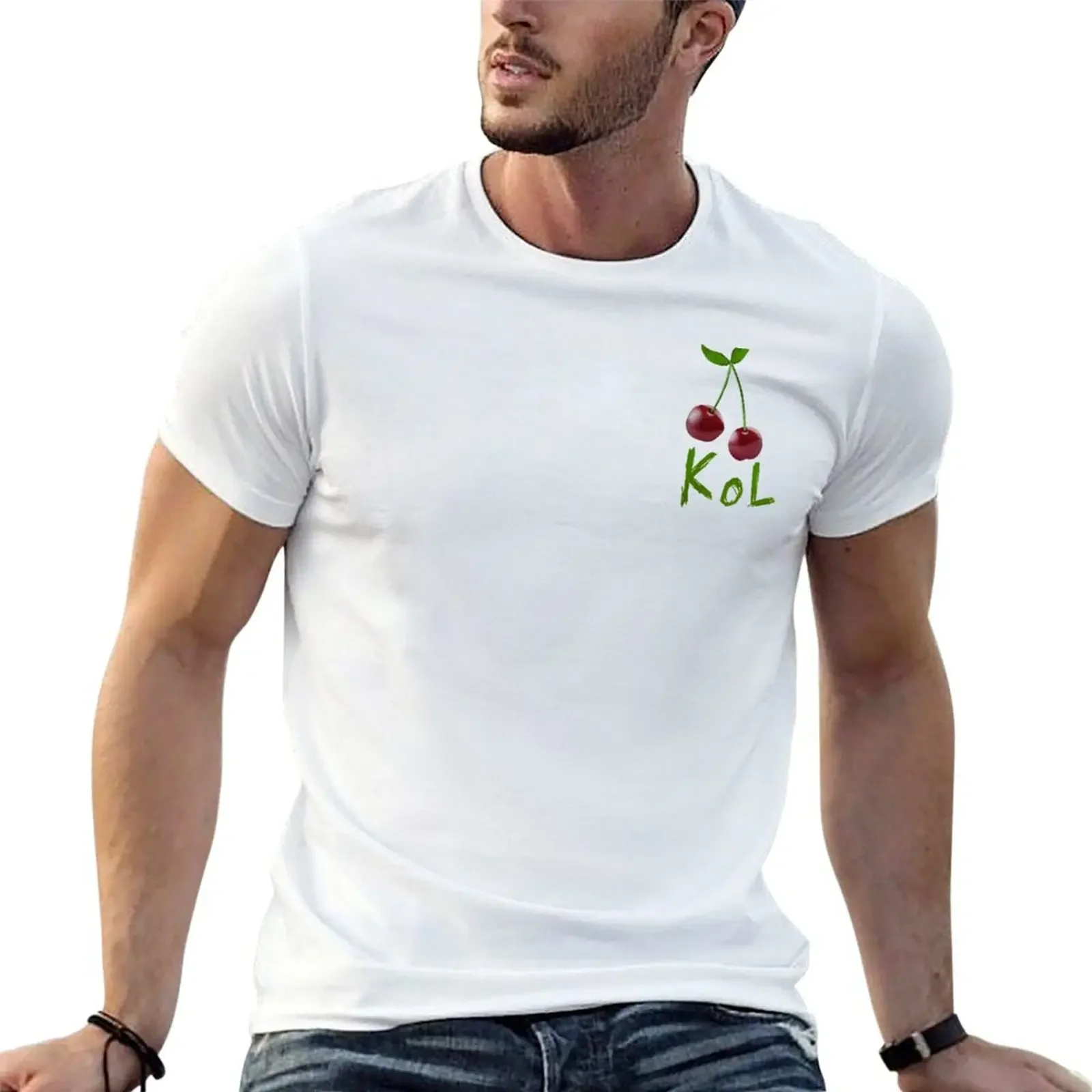 Cherries KoL T-Shirt cute tops summer tops boys animal print street wear mens t shirts top quality