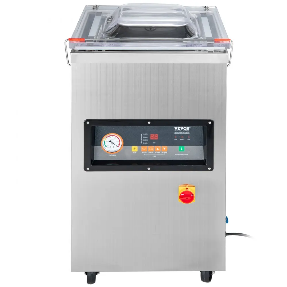 

Chamber Vacuum Sealer 600W Sealing Vacuum Packing Machine For Wet Foods Size With 15.7" Sealing Length Applied In Home Kitchen