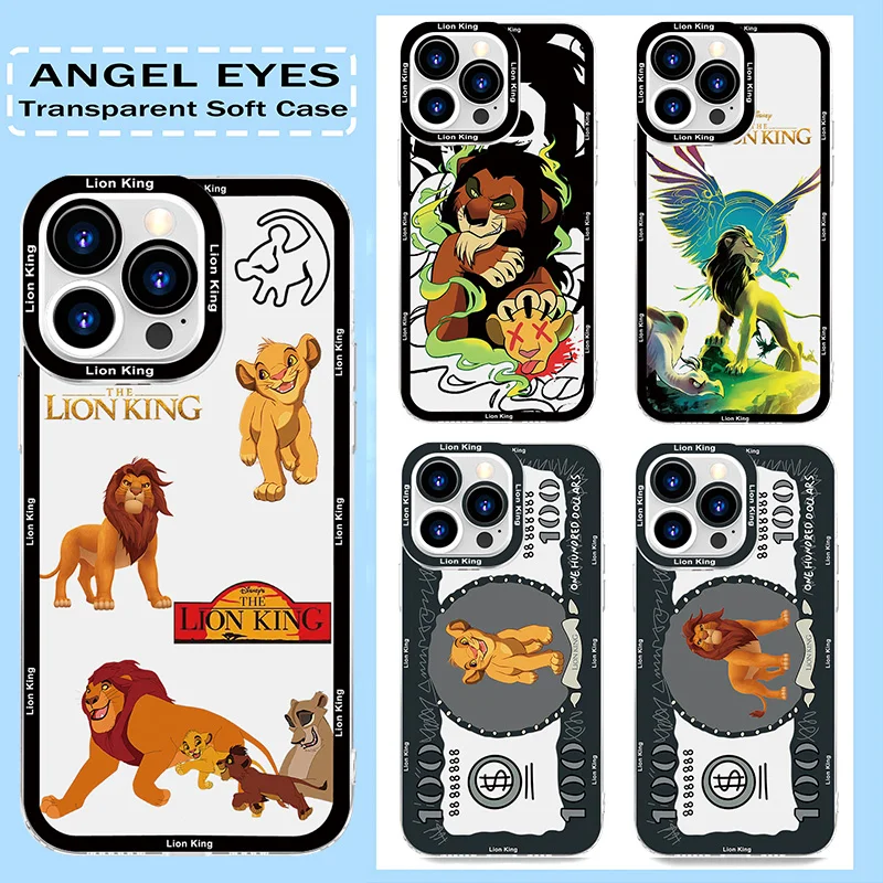 The Lion King Cute Angel Eye Phone Case For iPhone 15 14 13 12 11 XS XR X 8 7 6S mini Plus Pro Max Funda Shell Soft Cover Capa