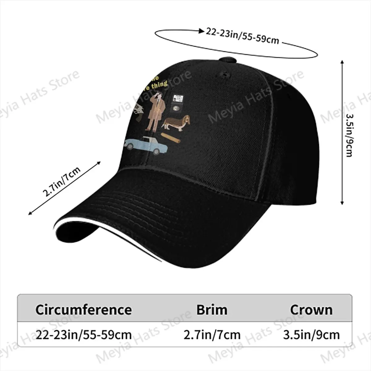 Inspired Collage Columbo Movie Multicolor Hat Peaked Women's Cap Personalized Visor Protection Hats