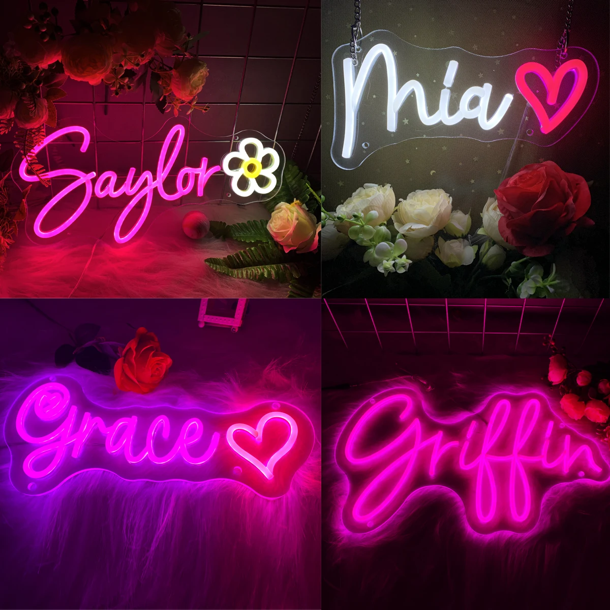 Custom Neon Sign Light for Name Wedding Birthday Christmas Party Gift Personalized LED Dimmer USB Neon Home Decor