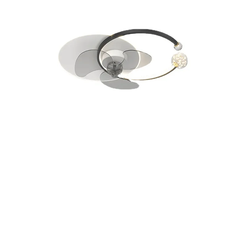 Ceiling fan new upgraded frequency conversion remote control room led modern simple atmosphere home light luxury bedroom light