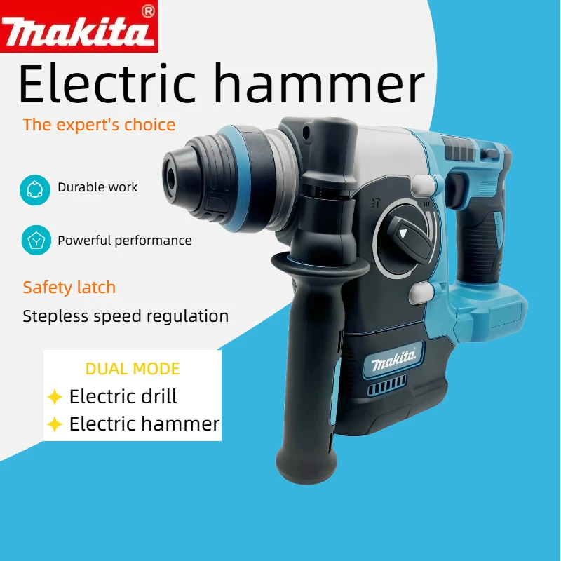 

Makita Brushless Rotary Hammer Drill 18V Cordless Electric Hammer for Concrete/Metal/Wood power tool(bare machine）