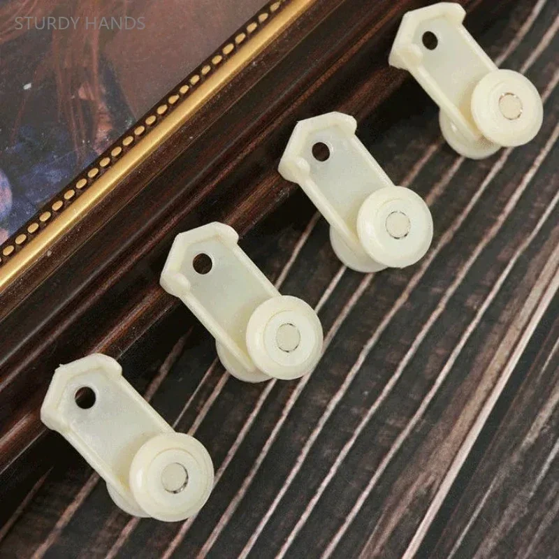 

Пластиковые шкивы для занавесок, традиционные универсальные I-образные прямые рельсовые крючки, кольцевые декоративные аксессуары для окон, 50 шт.