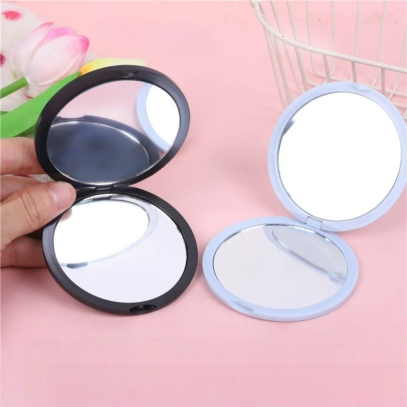 【شعار مخصص】50 قطعة مرآة دائرية مخصصة على الوجهين مناسبة لمرايا المكياج من مصنع الهدايا للمؤسسات بالجملة