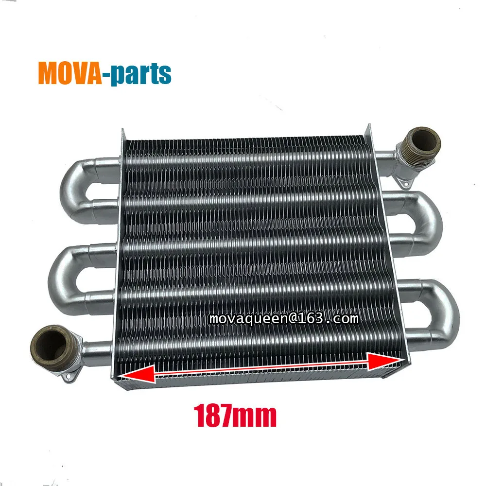 Gas Boilers Water Heater Spare Parts 187mm Copper Main Heat exchangers For Ferroli Bosch Vaillant Vanward Gas Boiler Replacement