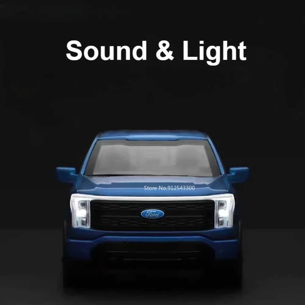 1/36 Ford Raptor F-150 Lightning Toy Car Model Alloy Diecast Sound Light Pull Back Children\'s Toys Collectibles Birthday Gifts