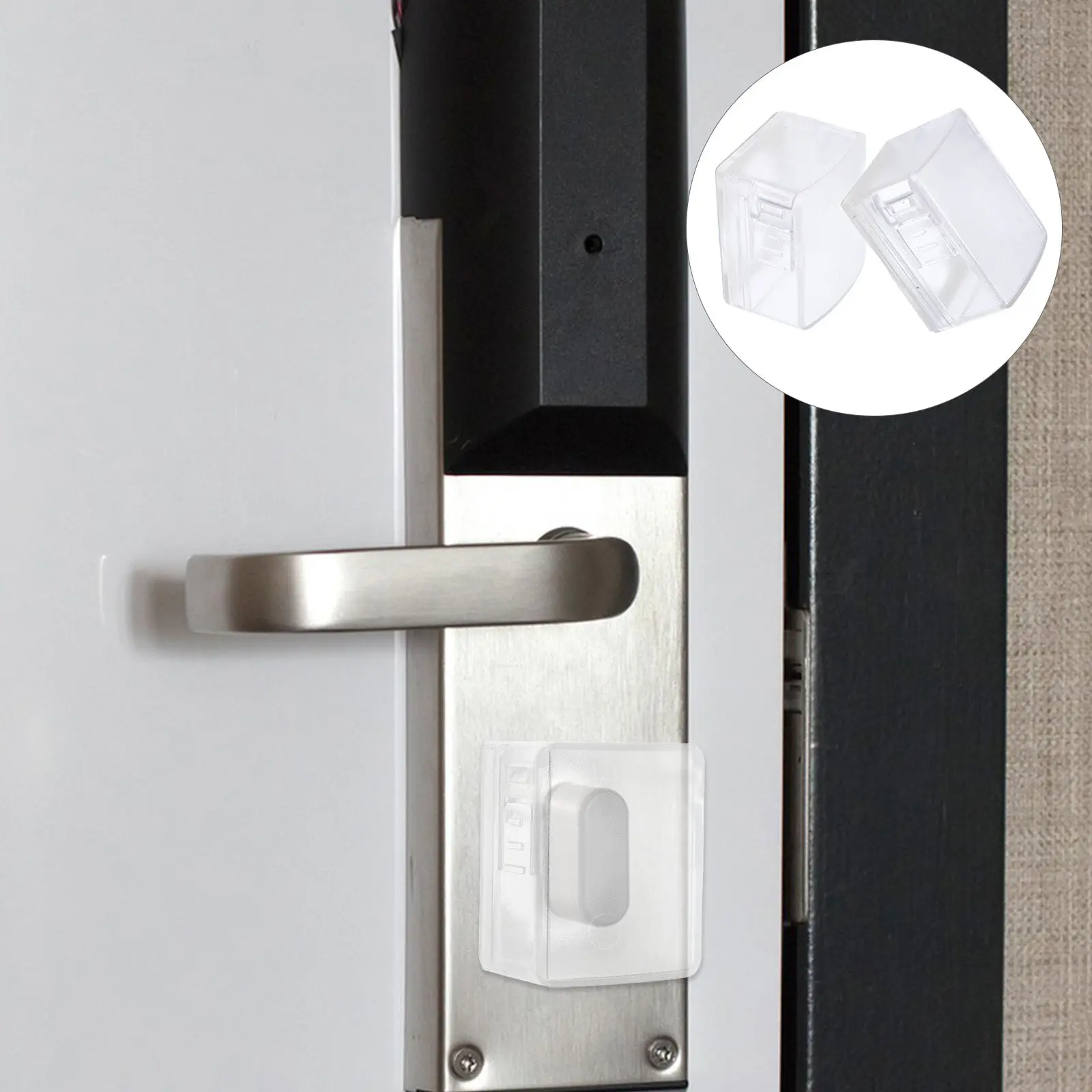 2Pcs Child Safety Door Lock Cover Anti Lock Device Baby Proof Door Guard for Kids Home Office Security Baby Safety Products
