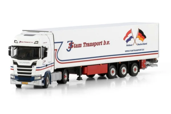 

Модель из сплава WSI, масштаб 1:50, Sca-nia CS20H, 4X2, ось с охлаждением, контейнер с холодной цепью, грузовик, автомобиль, литая под давлением модель 01-4574