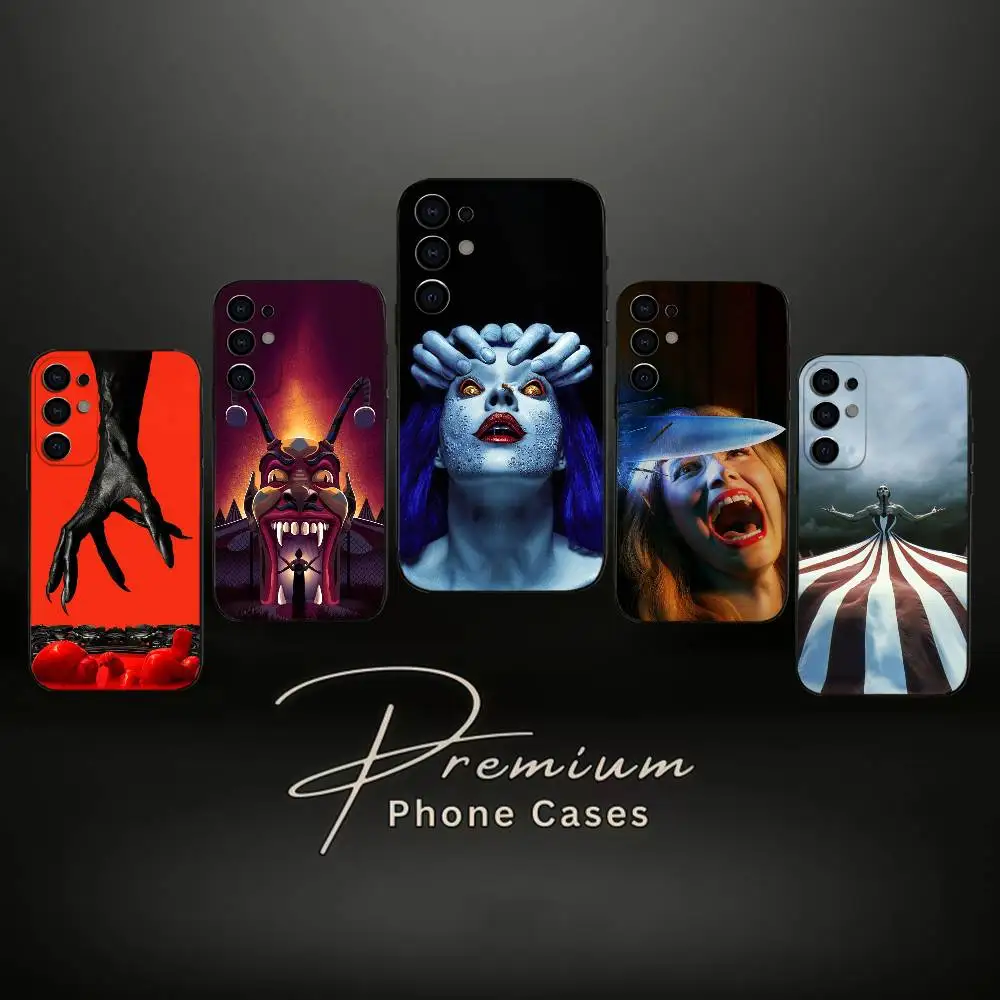 Capa de telefone A-American H-Horror S-Story para Samsung S25, S24, S21, S22, S23, S30, Ultra, S20, Plus, capa preta de silicone macio